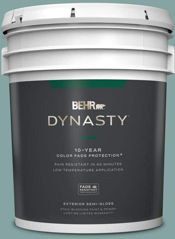 BEHR DYNASTY 5 gal. #PPU13-08 Venus Teal Semi-Gloss Enamel Exterior Stain-Blocking Paint & Primer