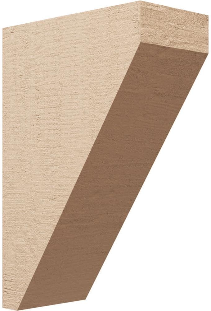 Ekena Millwork Classic Series 2 7 in. x 14 in. x 21 in. Concord Rough Cedar Woodgrain Timberthane Polyurethane Corbel in Primed Tan