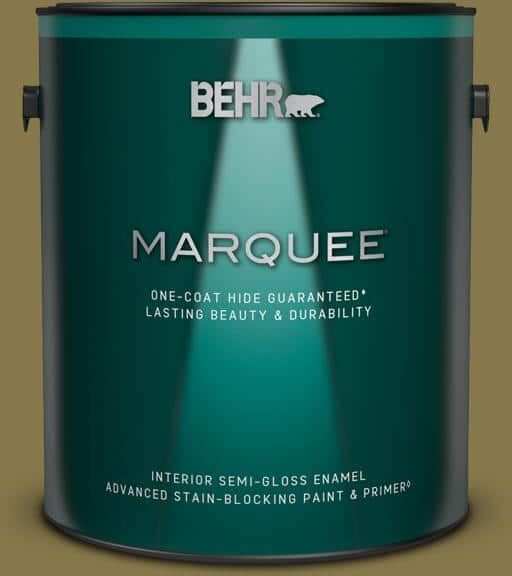 BEHR MARQUEE 1 gal. #M330-7 Green Tea Leaf Semi-Gloss Enamel Interior Paint & Primer