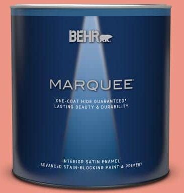 BEHR MARQUEE 1 qt. #P180-4 Guava Jelly Satin Enamel Interior Paint & Primer