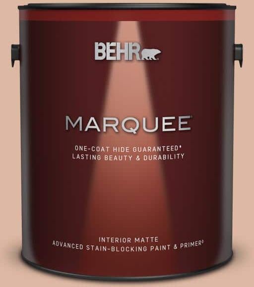 BEHR MARQUEE 1 gal. #ECC-60-1 Coral Bay Matte Interior Paint & Primer