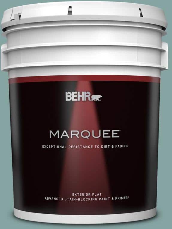 BEHR MARQUEE 5 gal. #PPU13-08 Venus Teal Flat Exterior Paint & Primer