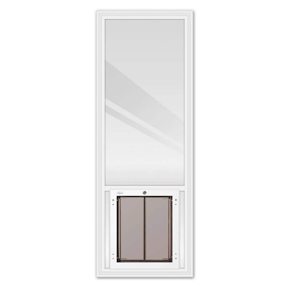 Plexidor Dog Door 24 in.x66 in. Clear Glass Insert for 32 in. x 80 in., 34 in. x 80 in. and 36 in. x 80 in. French Doors