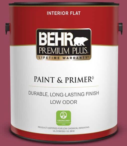 BEHR PREMIUM PLUS 1 gal. #PPU1-16 Haitian Flower Flat Low Odor Interior Paint & Primer