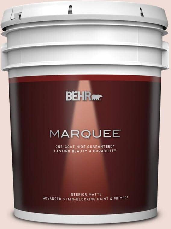 BEHR MARQUEE 5 gal. #BIC-05 Shabby Chic Pink Matte Interior Paint & Primer