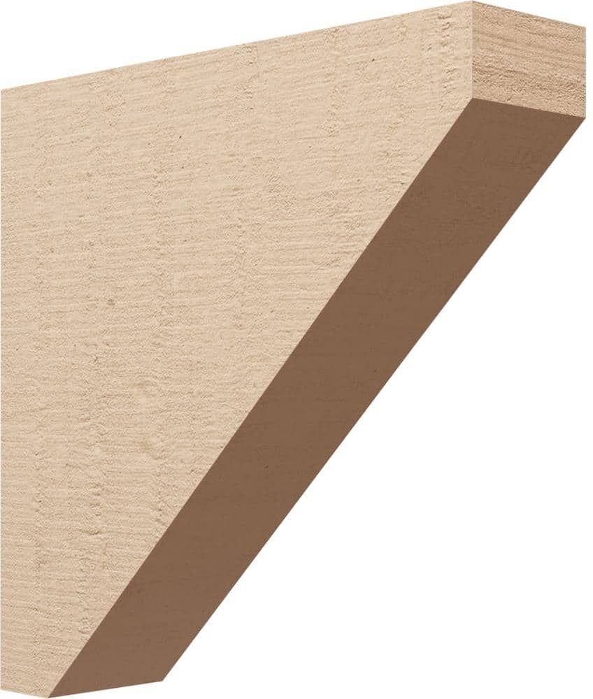 Ekena Millwork Thin Series 1 6 in. x 24 in. x 24 in. Concord Rough Cedar Woodgrain Timberthane Polyurethane Corbel in Primed Tan