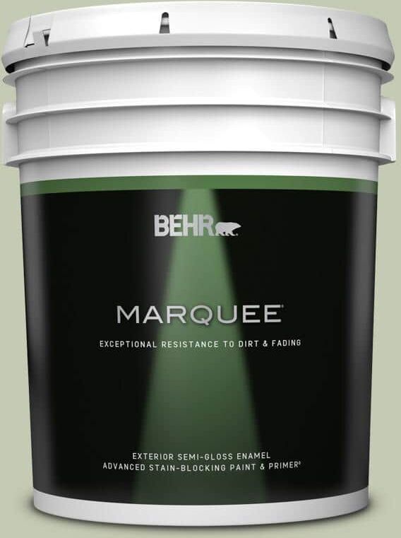 BEHR MARQUEE 5 gal. #420E-3 Spring Hill Semi-Gloss Enamel Exterior Paint & Primer