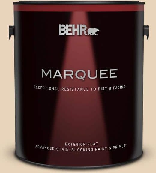 BEHR MARQUEE 1 gal. #S260-1A Cake Crumbs Flat Exterior Paint & Primer