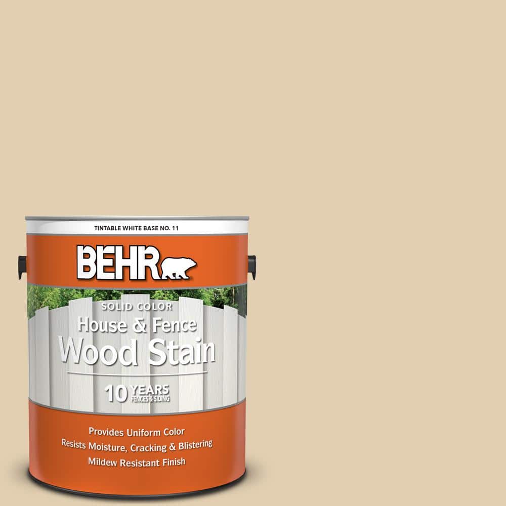 BEHR 1 gal. #HDC-AC-09 Concord Buff Solid Color House and Fence Exterior Wood Stain