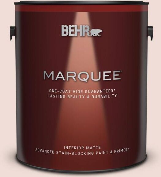 BEHR MARQUEE 1 gal. #BIC-05 Shabby Chic Pink Matte Interior Paint & Primer