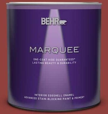 BEHR MARQUEE 1 qt. #PPF-40 Rocking Chair Red Eggshell Enamel Interior Paint & Primer