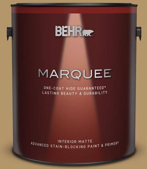 BEHR MARQUEE 1 gal. #BNC-15 Tapestry Gold Matte Interior Paint & Primer