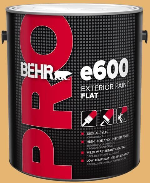 BEHR PRO 1 gal. #PPU6-04 Pyramid Gold Flat Exterior Paint