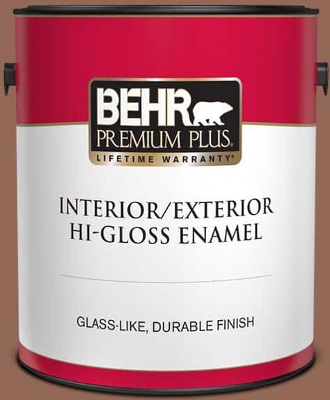 BEHR PREMIUM PLUS 1 gal. #S190-6 Rio Rust Hi-Gloss Enamel Interior/Exterior Paint