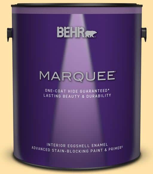 BEHR MARQUEE 1 gal. #P270-3 Sunflower Seed Eggshell Enamel Interior Paint & Primer