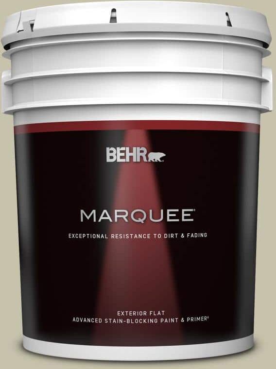 BEHR MARQUEE 5 gal. #PPU9-19 Organic Field Flat Exterior Paint & Primer