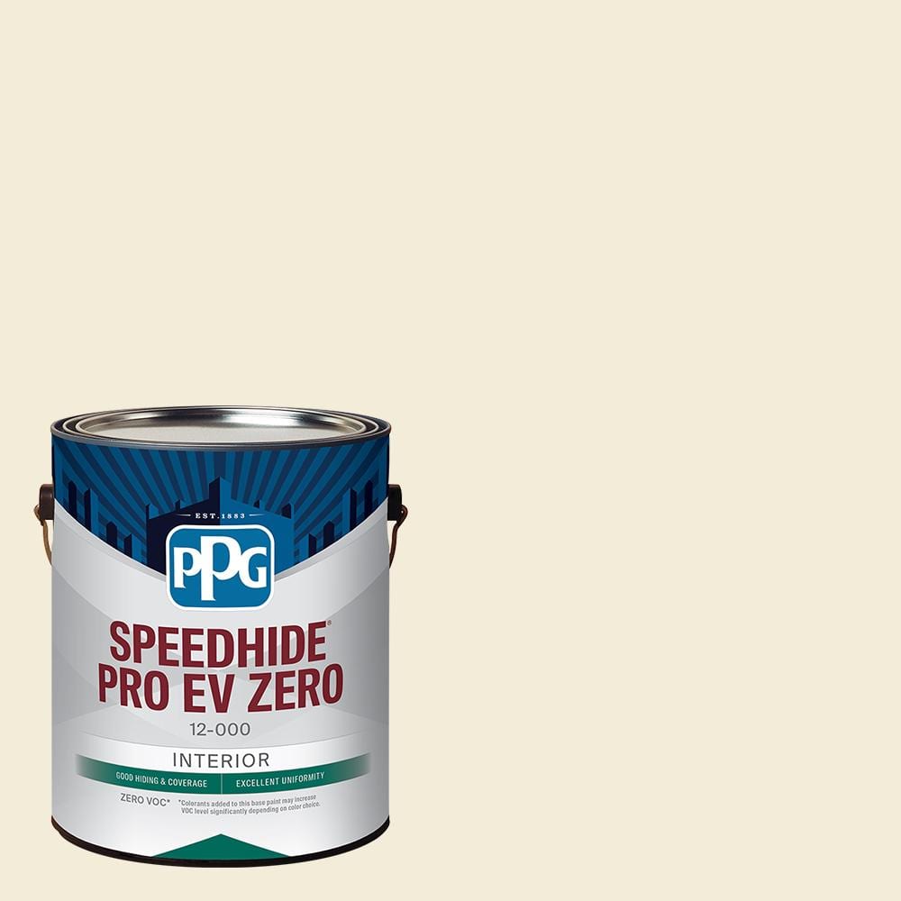 Speedhide Pro EV Zero 1 gal. PPG1100-2 Adobe White Eggshell Interior Paint