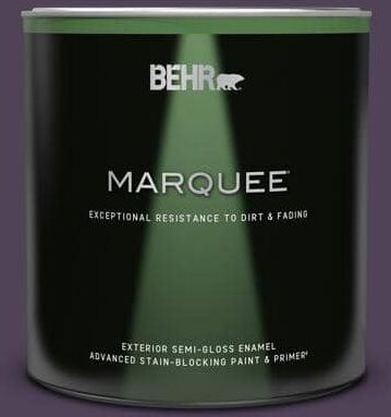 BEHR MARQUEE 1 qt. #S-H-660 Blackberry Harvest Semi-Gloss Enamel Exterior Paint & Primer