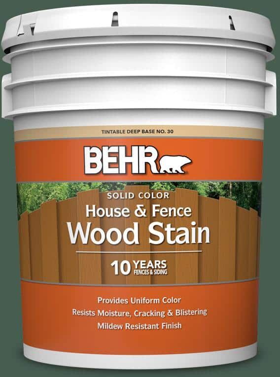 BEHR 5 gal. #N400-7 Vine Leaf Solid Color House and Fence Exterior Wood Stain