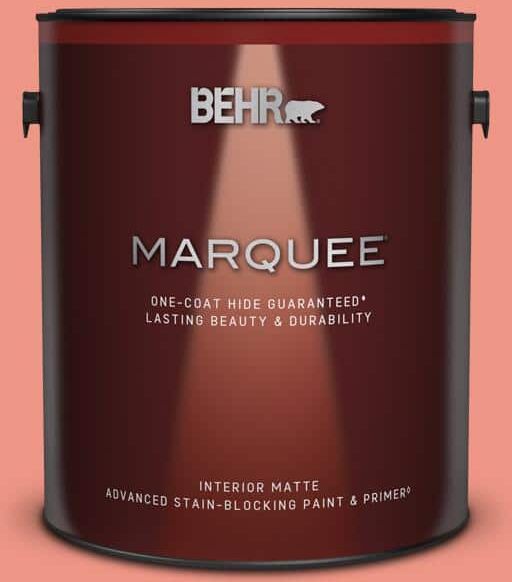 BEHR MARQUEE 1 gal. #P180-4 Guava Jelly Matte Interior Paint & Primer