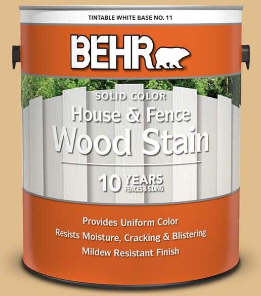 BEHR 1 gal. #330D-4 Warm Muffin Solid Color House and Fence Exterior Wood Stain