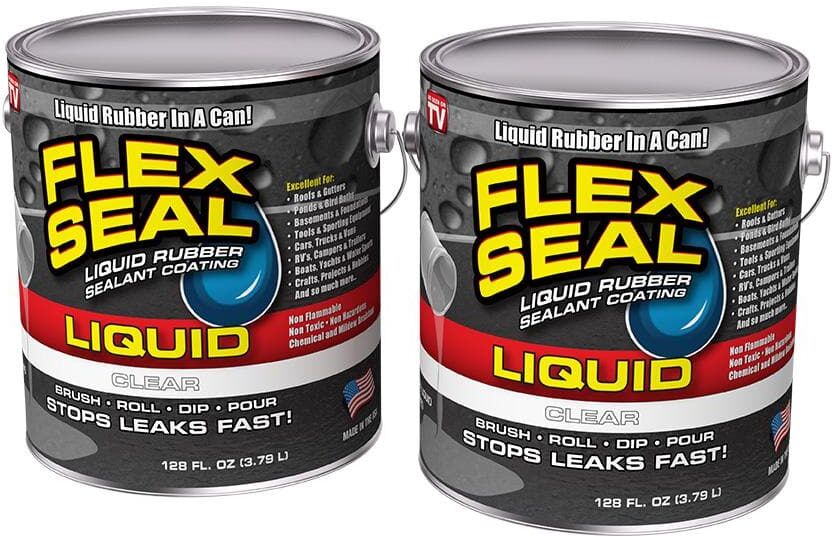 FLEX SEAL FAMILY OF PRODUCTS Flex Seal Liquid Clear 1 Gal. Liquid Rubber Sealant Coating (2-Piece)