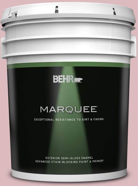 BEHR MARQUEE 5 gal. #S130-2 Shy Smile Semi-Gloss Enamel Exterior Paint & Primer