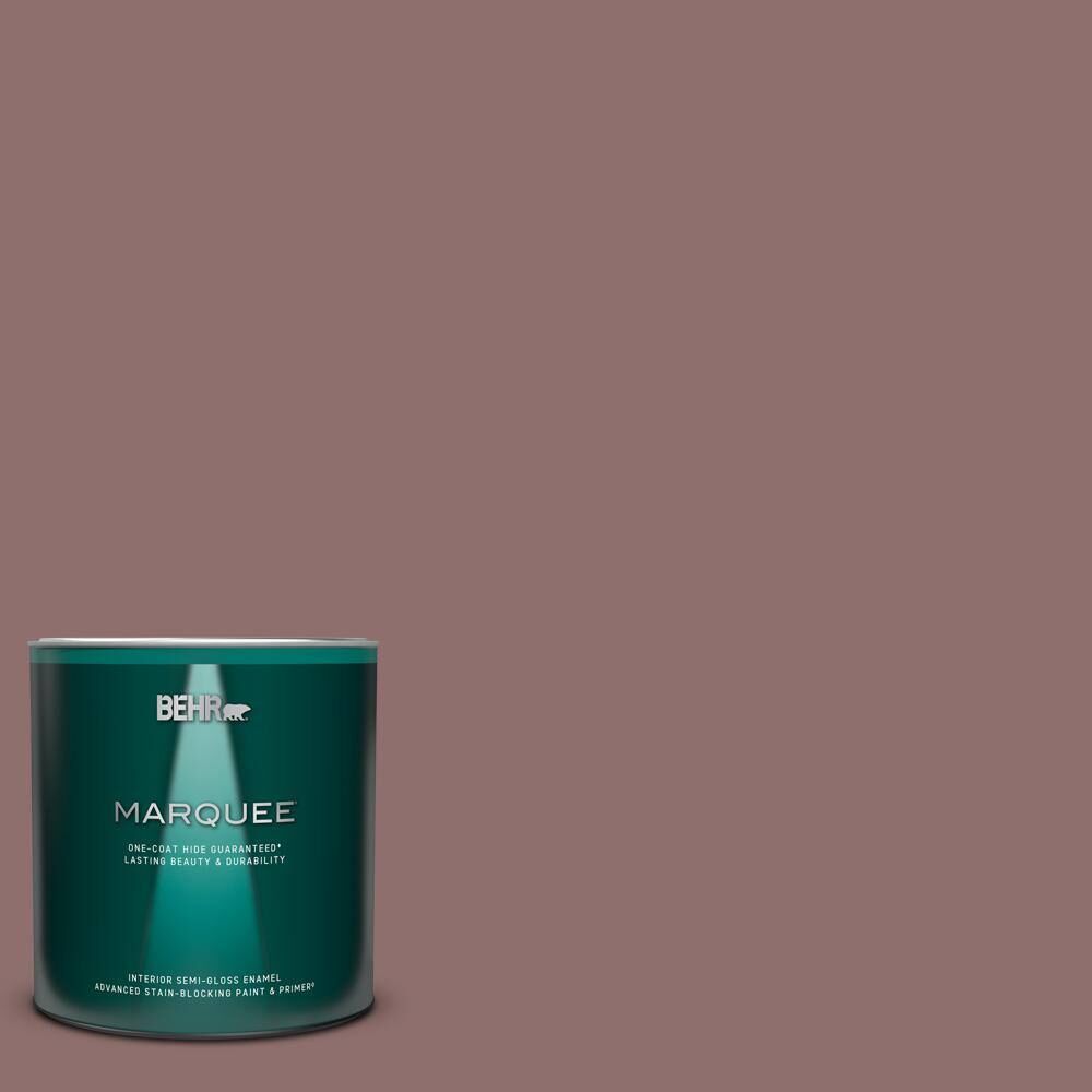 BEHR MARQUEE 1 qt. #MQ1-47 Touch of Class One-Coat Hide Semi-Gloss Enamel Interior Paint & Primer