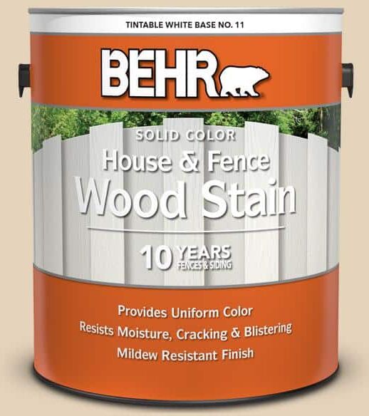 BEHR 1 gal. #ECC-53-1 Mown Hay Solid Color House and Fence Exterior Wood Stain