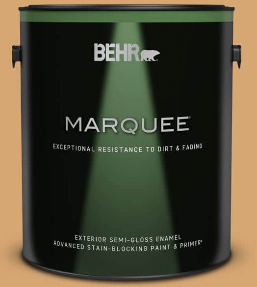 BEHR MARQUEE 1 gal. #M250-4 Cake Spice Semi-Gloss Enamel Exterior Paint & Primer