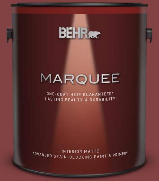 BEHR MARQUEE 1 gal. #S-H-130 Red Red Wine Matte Interior Paint & Primer