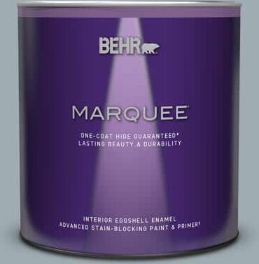 BEHR MARQUEE 1 qt. #ECC-30-1 Pelican Bay Eggshell Enamel Interior Paint & Primer