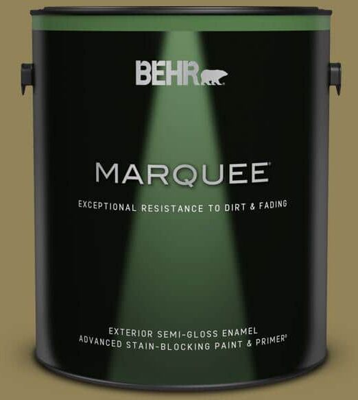 BEHR MARQUEE 1 gal. #S330-6 Dash of Oregano Semi-Gloss Enamel Exterior Paint & Primer