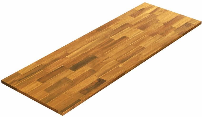 Interbuild 6 ft. L x 25 in. D, Acacia Butcher Block Standard Countertop in Golden Teak with Square Edge