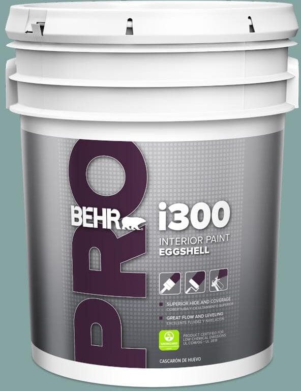 BEHR PRO 5 gal. #PPU13-08 Venus Teal Eggshell Interior Paint