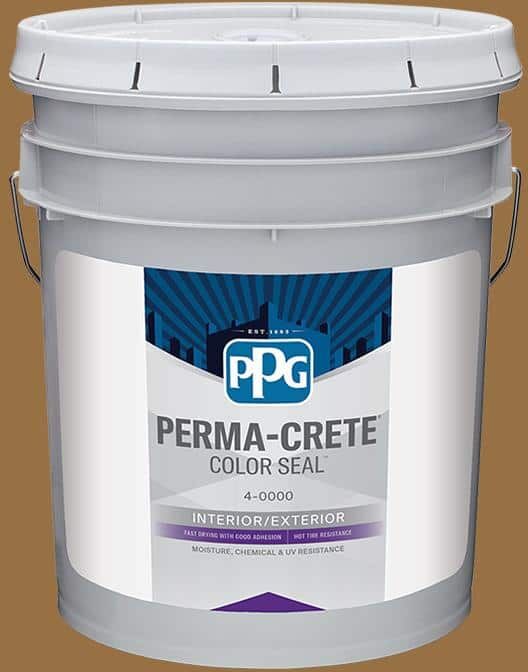 Perma-Crete Color Seal 5 gal. PPG1087-7 Chewy Caramel Satin Interior/Exterior Concrete Stain