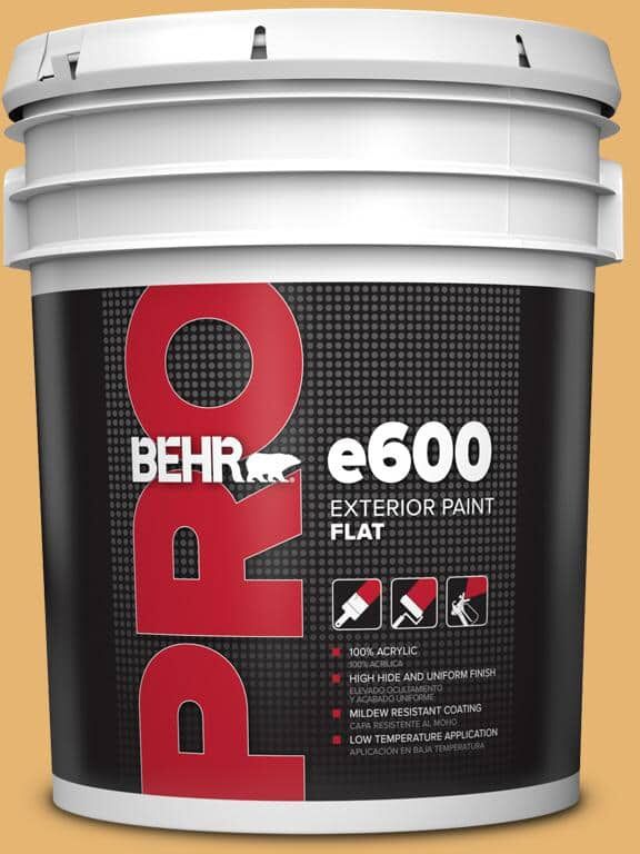 BEHR PRO 5 gal. #PPU6-04 Pyramid Gold Flat Exterior Paint