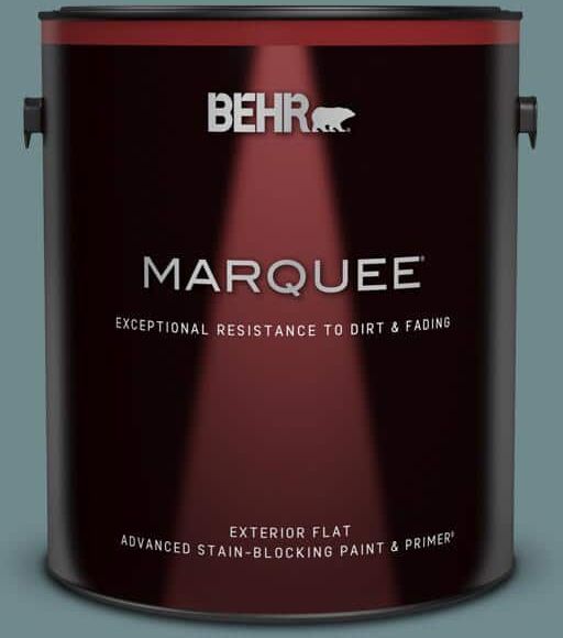 BEHR MARQUEE 1 gal. #PPU13-06 Polaris Blue Flat Exterior Paint & Primer