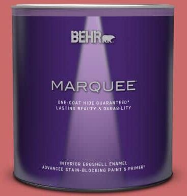 BEHR MARQUEE 1 qt. #MQ4-02 Strawberry Wine One-Coat Hide Eggshell Enamel Interior Paint & Primer