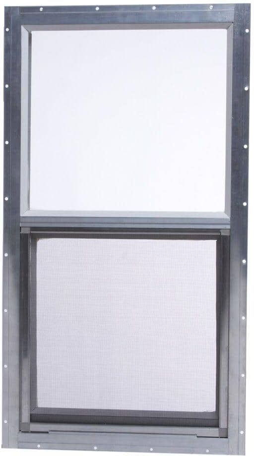 TAFCO WINDOWS 14 in. x 27 in. Mobile Home Single Hung Aluminum Window - Gray