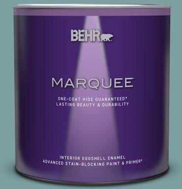 BEHR MARQUEE 1 qt. #S440-4 Tower Bridge One-Coat Hide Eggshell Enamel Interior Paint & Primer