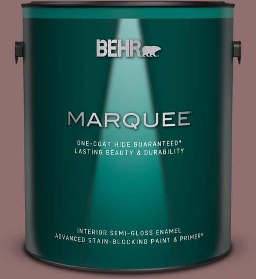 BEHR MARQUEE 1 gal. #MQ1-47 Touch of Class One-Coat Hide Semi-Gloss Enamel Interior Paint & Primer