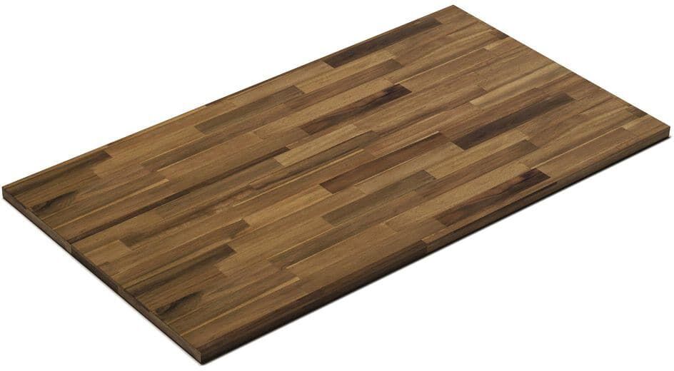 Interbuild 6.2 ft. L x 40 in. D, Acacia Butcher Block Island Countertop in Brown with Square Edge