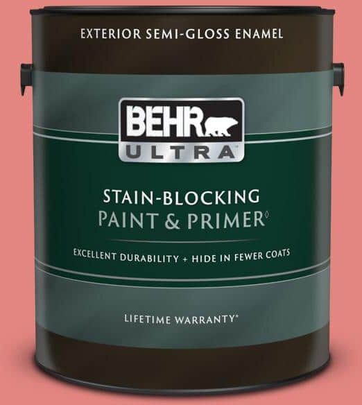 BEHR ULTRA 1 gal. #160B-5 Candy Mix Semi-Gloss Enamel Exterior Paint & Primer