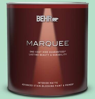 BEHR MARQUEE 1 qt. #480C-3 Aqua Bay Matte Interior Paint & Primer