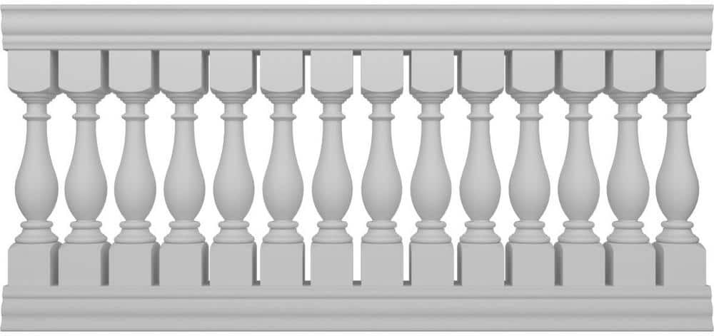 Ekena Millwork Fiberthane Legacy Balustrade 84 in. L x 42 in. H Fiberglass Railing Kit