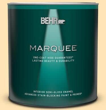 BEHR MARQUEE 1 qt. #P250-2 Golden Nectar Semi-Gloss Enamel Interior Paint & Primer