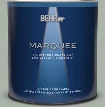 BEHR MARQUEE 1 qt. #BXC-38 Alpine Air Satin Enamel Interior Paint & Primer