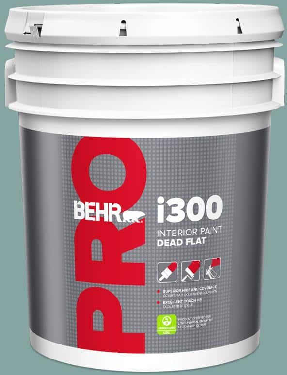 BEHR PRO 5 gal. #PPU13-08 Venus Teal Dead Flat Interior Paint