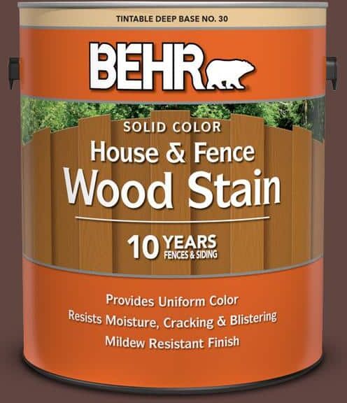 BEHR 1 gal. #PPU3-20 Cinnabark Solid Color House and Fence Exterior Wood Stain